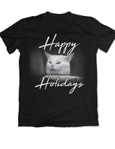 Yelling Woman Cat Meme Christmas Shirt - Front & Back