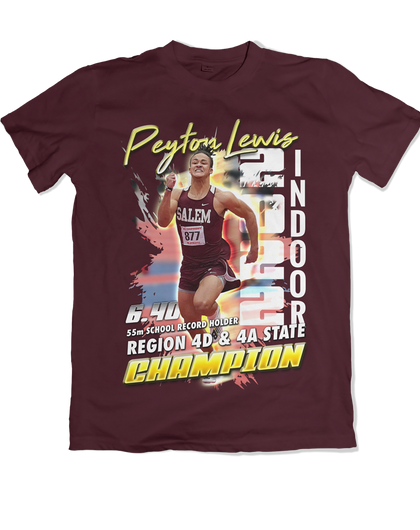 Peyton Lewis 55m Region/State Champ Tee