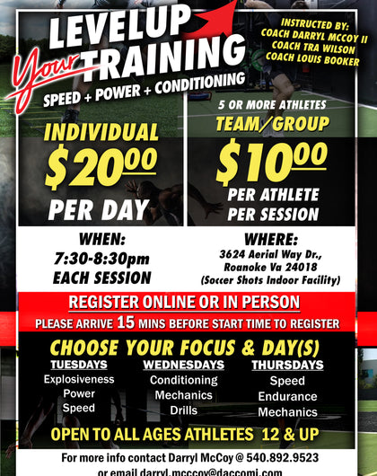 Speed, Power & Agility Training - Beginning 11/9/22